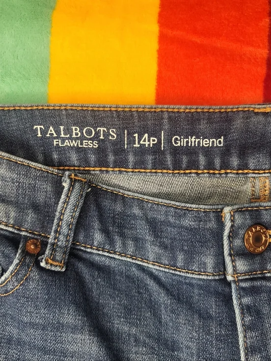 Talbots Blue Girlfriend Jeans - Women's Mid Wash Denim - Picture 3 of 4